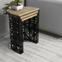 Hanah Home Juego de Mesas Nido Stil Metal Ferforje - Oak